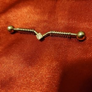 316L surgical steel silver industrial piercing jewelry